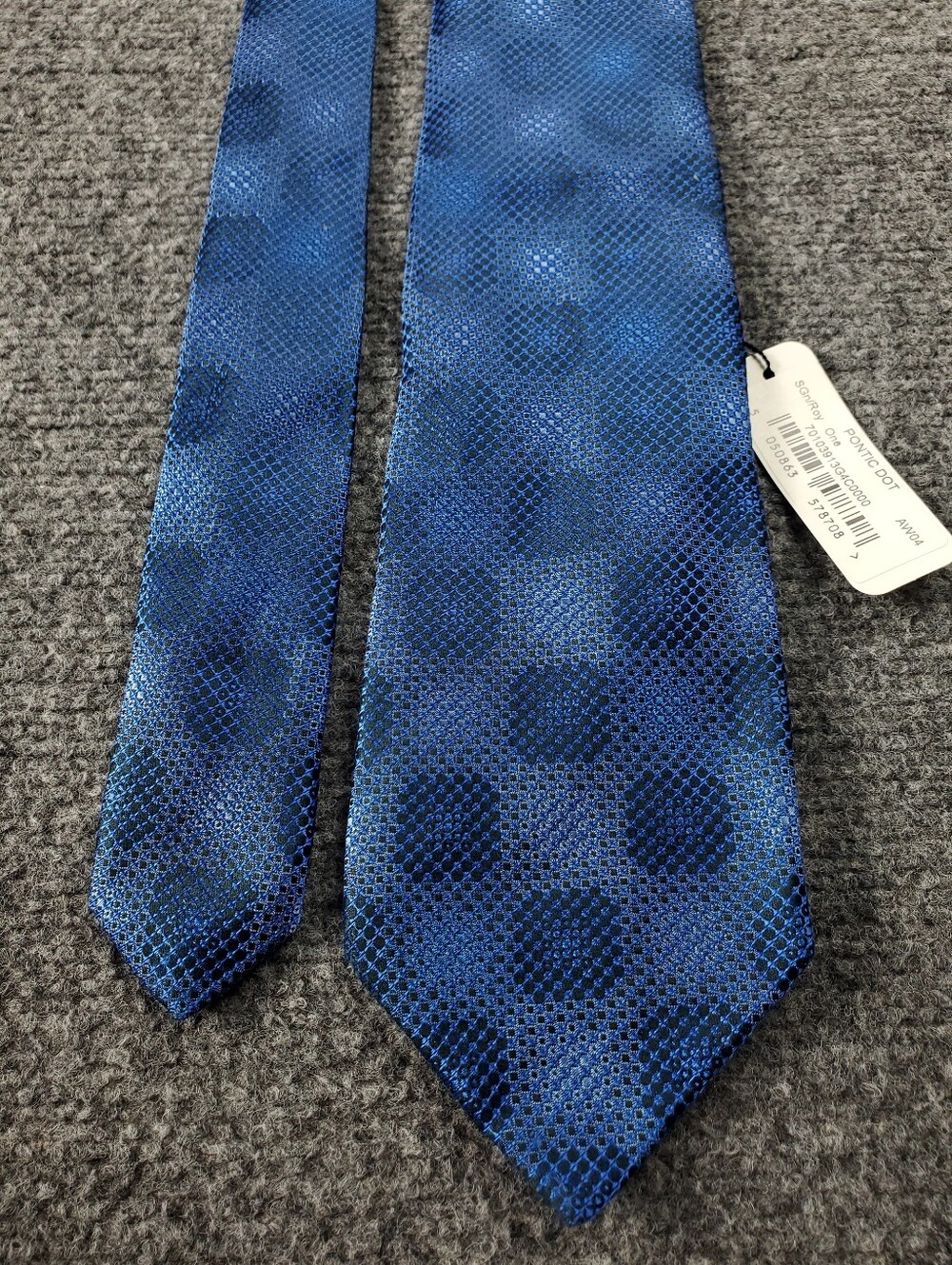 Thomas Pink Pontic Dot Silk Tie Royal Blue 2004 Jacquard Handmade Formal NEW